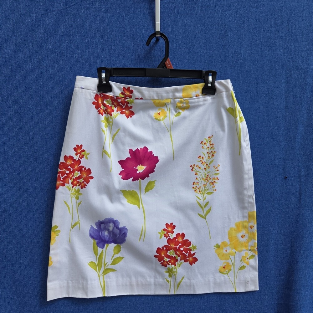 Women's 12 Skirt Spring Floral Cotton Valerie Stevens Y2K Cottagecore